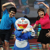 Phan Anh, Thái Trinh trẻ hóa với Doraemon
