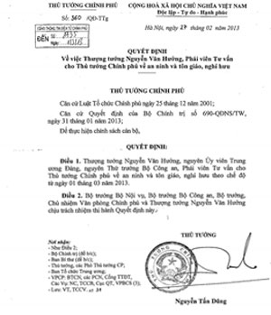 Thượng tướng Nguyễn Văn Hưởng về hưu - 1
