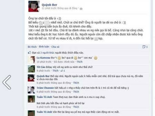 Choáng với nữ sinh chửi bố tục tĩu - 1