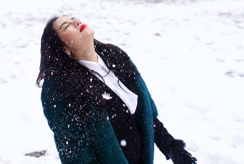 Lý Nhã Kỳ ưu tư giữa tuyết lạnh - 12