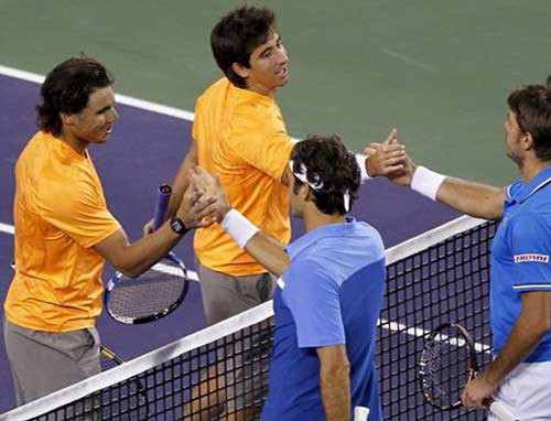 Federer hạ Nadal ở đánh đôi Indian Wells 2011 - 1