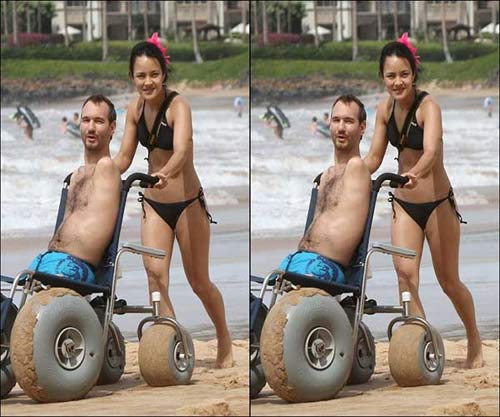 Nhan sắc hoa khôi của vợ người không tay chân - 12