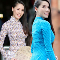 Bí quyết mặc đẹp - Chung Thục Quyên "ngoan hiền" với áo dài