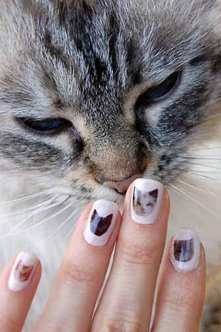 Gợi ý nail xinh cho bạn gái yêu mèo - 1