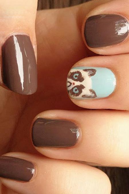 Gợi ý nail xinh cho bạn gái yêu mèo - 3