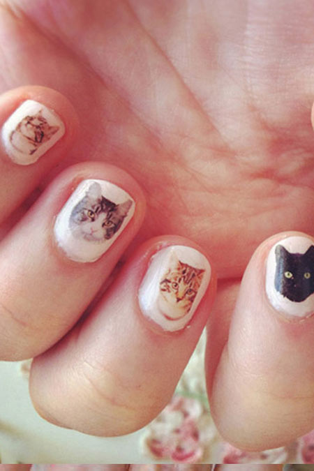 Gợi ý nail xinh cho bạn gái yêu mèo - 7