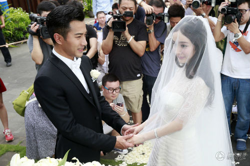 Nụ hôn, nước mắt hạnh phúc Dương Mịch ngày cưới - 10