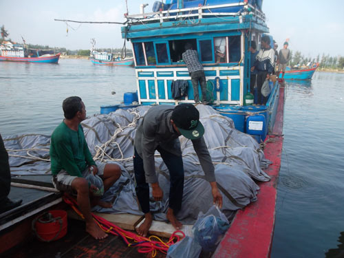 Tàu cá Việt Nam cứu 4 ngư dân nước bạn giữa biển - 1