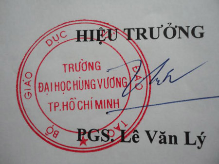 ĐH Hùng Vương TP.HCM có con dấu mới? - 2