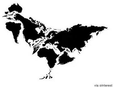 Thú vị bản đồ thế giới hình… chú gà trống - 1