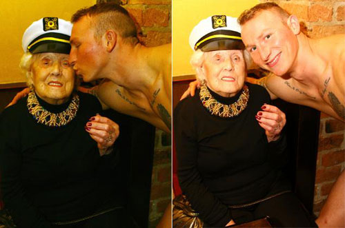 Cụ bà 100 tuổi thuê trai trẻ thoát y mừng thọ - 1