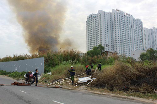 Đốt cỏ gây cháy gần khu biệt thự, dân hoảng loạn - 5