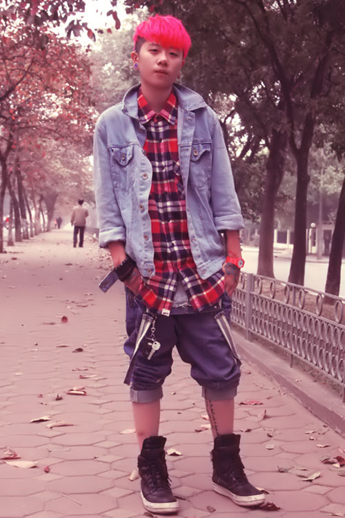 Mặc cá tính như tín đồ tóc hồng - 4