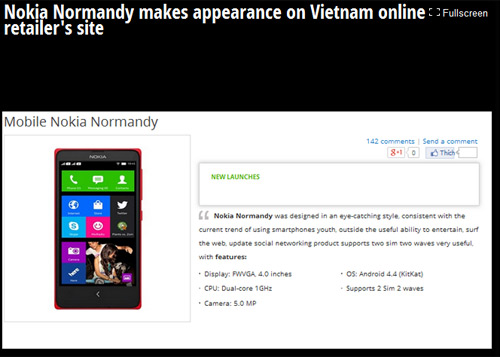Nokia Normandy chưa công bố đã xuất hiện tại Việt Nam - 1
