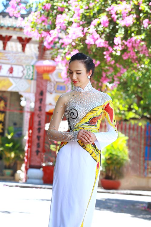 Ngọc Diễm dịu dàng du xuân phố cổ - 7