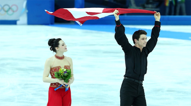 Hai vận động viên người Canada trước giờ thi đấu
