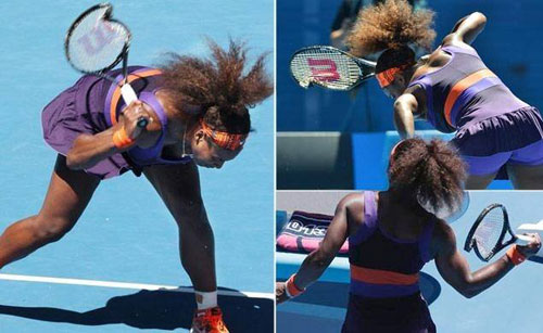 Serena Williams giận dữ đập vợt tan nát - 1