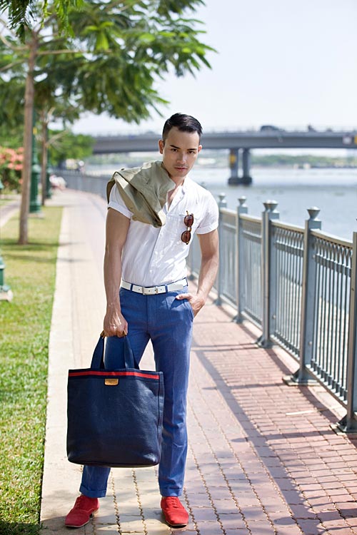 Chàng công sở sành điệu với quần hồng giày đỏ - 14