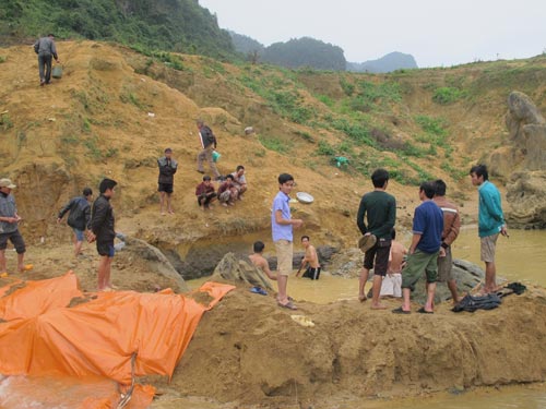 Dân xới tung lòng suối để mót gỗ sưa tiền tỷ - 6