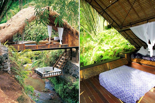 Nằm trong một khu rừng thuộc thị trấn Ubud, Bali (Indonesia) khách sạn Retreat Panchoran được bao quanh bởi thiên nhiên vô cùng tươi đẹp. Lấy cảm hứng từ thiên nhiên, khách sạn được tạo nên chủ yếu từ việc sử dụng những nguyên vật liệu tự nhiên. Panchoran Retreat gồm 6 khu nhà nằm xen giữa những thung lũng và rừng tre.
