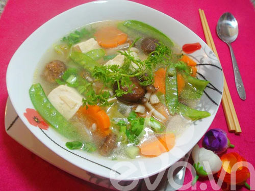 Canh nấm chay thanh nhẹ ngày cuối tuần - 8