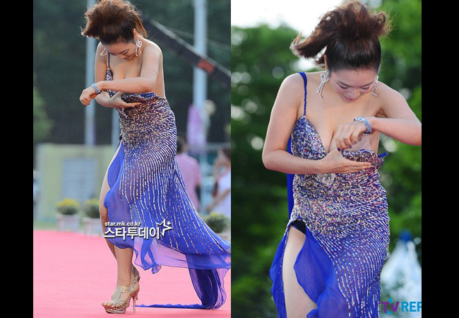 Nữ diễn viên Hàn Quốc - Yeo Min Jung phải trả giá khi mặc chiếc váy lộ liễu đi dự sự kiện
