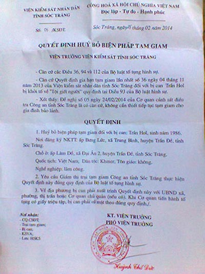 Thêm một vụ án oan ở Sóc Trăng - 2