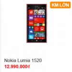 Thời trang Hi-tech - Nokia Lumia 1520 rớt giá 3 triệu đồng