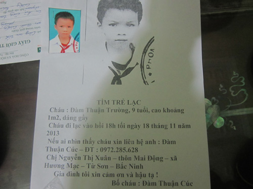 Bắc Ninh: Bé trai 9 tuổi mất tích bí ẩn - 1