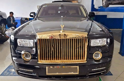 Rolls-Royce Phantom độ vàng 24k ở Hà Nội - 10