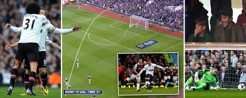 West Ham - MU: Kiệt tác của Rooney - 1