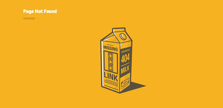 Lỗi 404 trong hộp sữa.

