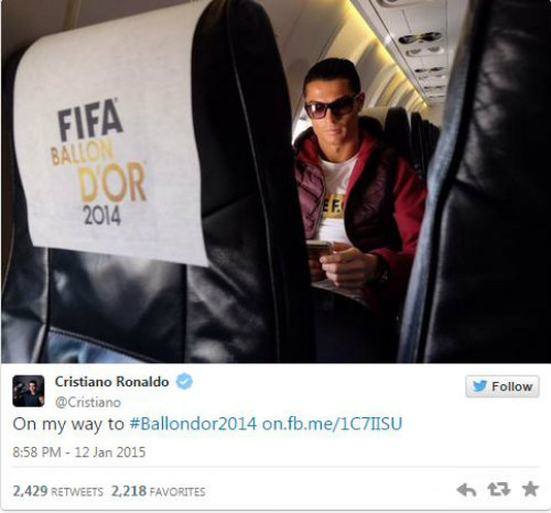 Ronaldo giành QBV FIFA 2014 - 12