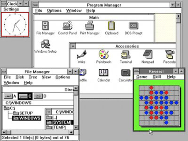 Windows 3.0: 1990
