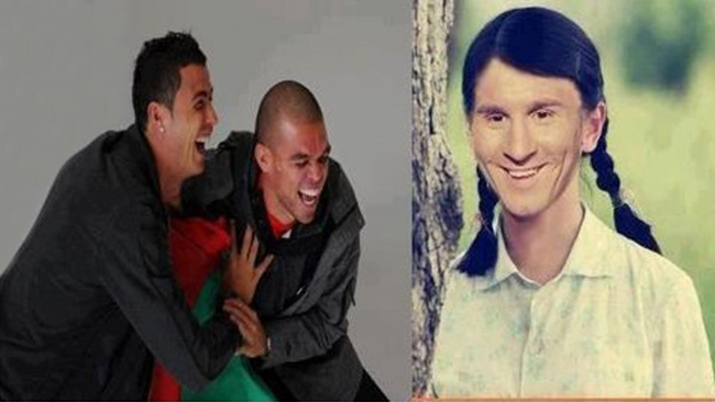 Ảnh chế hài hước về Ronaldo và Messi
