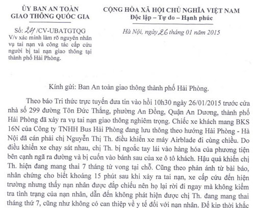 Xác minh tin "xe cấp cứu bỏ mặc thai phụ bị tai nạn" - 2