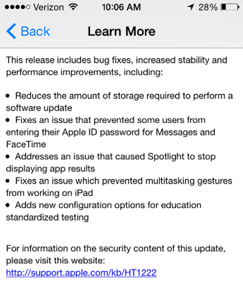 Apple tung iOS 8.1.3: Tăng bộ nhớ thiết bị - 1