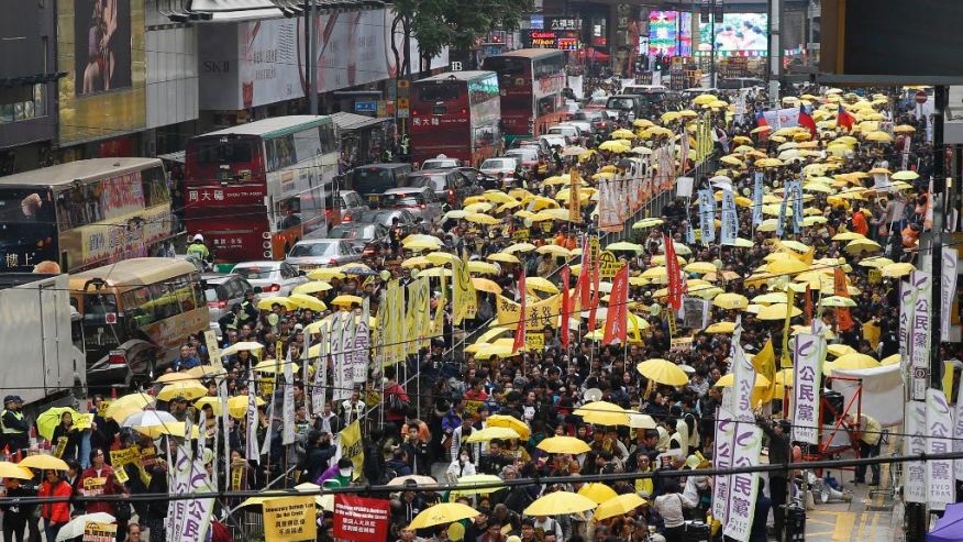 Hong Kong lại dậy sóng biểu tình đòi dân chủ - 1