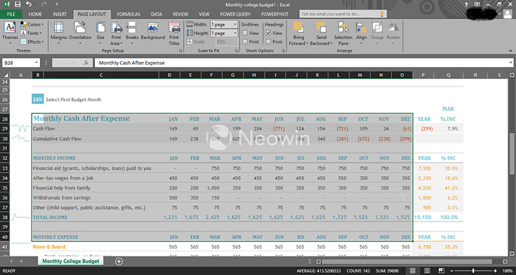 Microsoft Office Excel: Thẻ Page Layout
