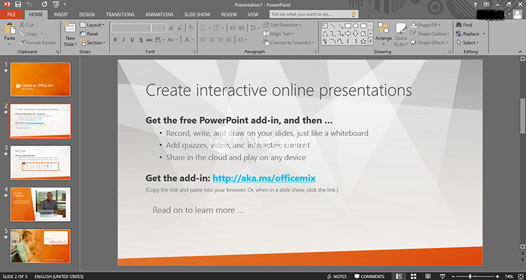 Microsoft Office PowerPoint: Thẻ Home
