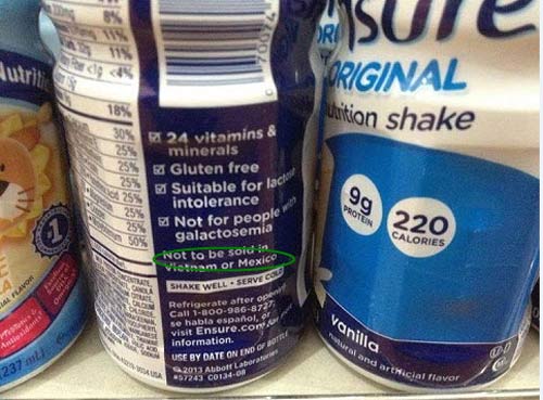 Sữa Ensure ghi nhãn “không bán tại VN” mà vẫn được lưu hành là sữa giả - 1
