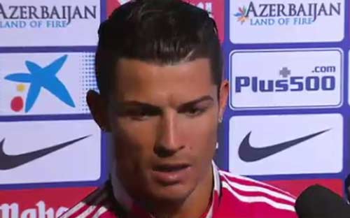 Không phục Atletico, Ronaldo nổi cáu với phóng viên - 1