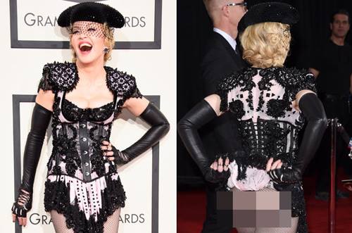 Madonna khoe trọn vòng 3 trên thảm đỏ Grammy - 1