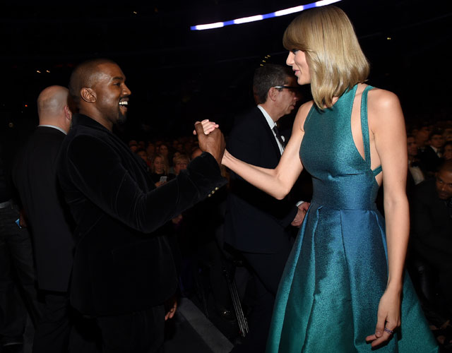Taylor Swift và Kanye West bất ngờ "làm lành" tại Grammy - 1