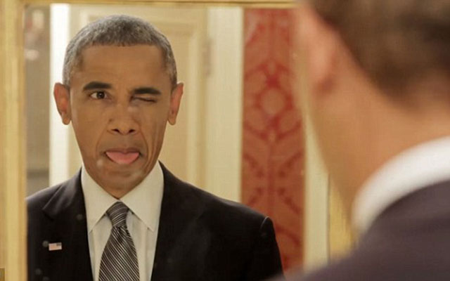 Tổng thống Obama làm mặt hề chụp ảnh tự sướng - 1