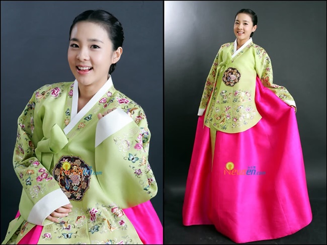 Sao Hàn xinh đẹp trong trang phục hanbok đón năm mới - 4