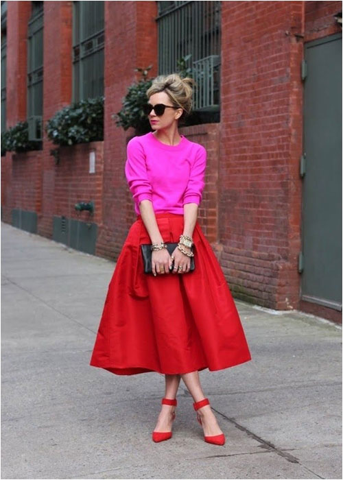 Luôn có cách để mặc đẹp với chiếc váy đỏ - 4