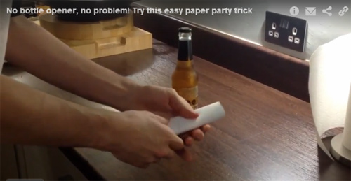 Clip thú vị: Mở nắp bia đơn giản bằng tờ giấy A4 - 1
