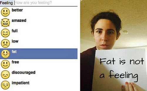 Facebook gặp rắc rối với tùy chọn... “feeling fat“ - 1
