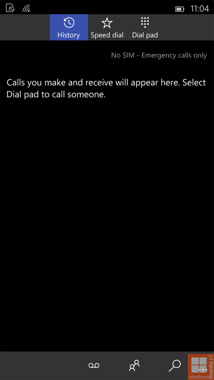 Màn hình lịch sử cuộc gọi khá lạ so với Windows Phone 8.1.
